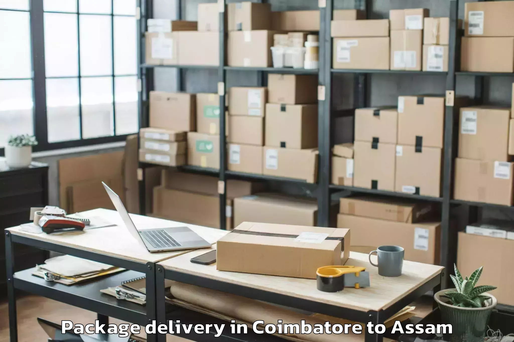 Top Coimbatore to Palasbari Package Delivery Available